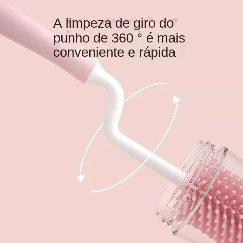Kit Lave Fácil - kit 4un Escova de lava mamadeira