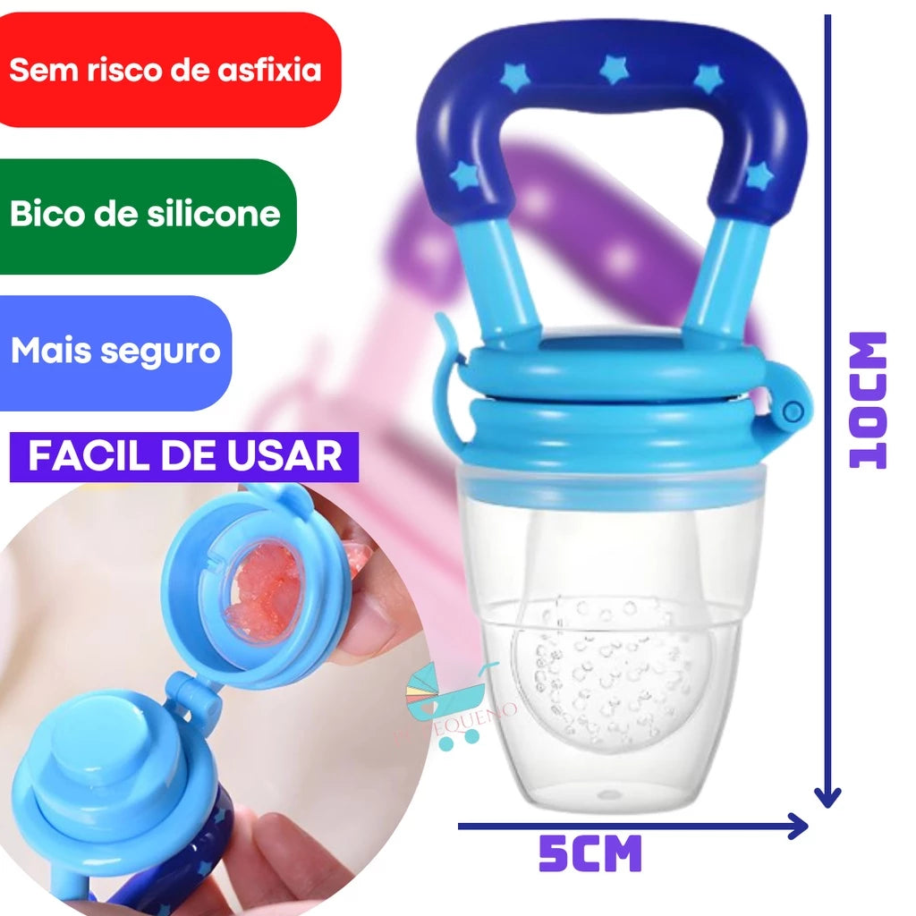 Chupeta NutriKids - Kit 2 Chupeta Alimentadora Introdução Alimentar de Silicone
