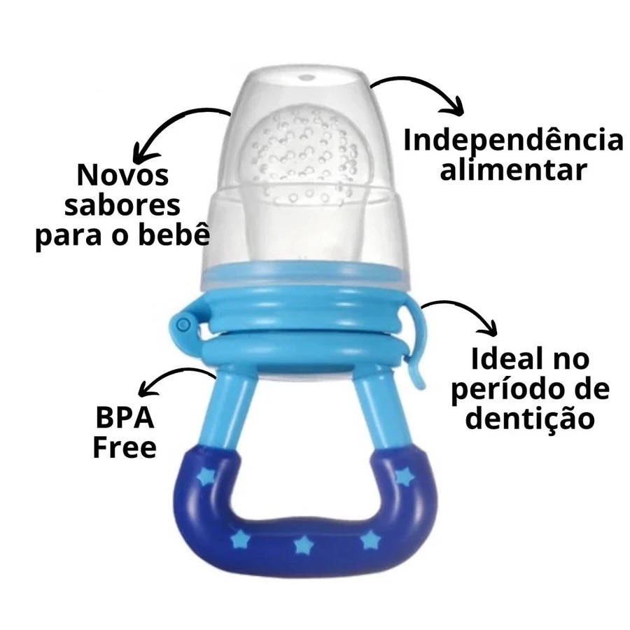 Chupeta NutriKids - Kit 2 Chupeta Alimentadora Introdução Alimentar de Silicone