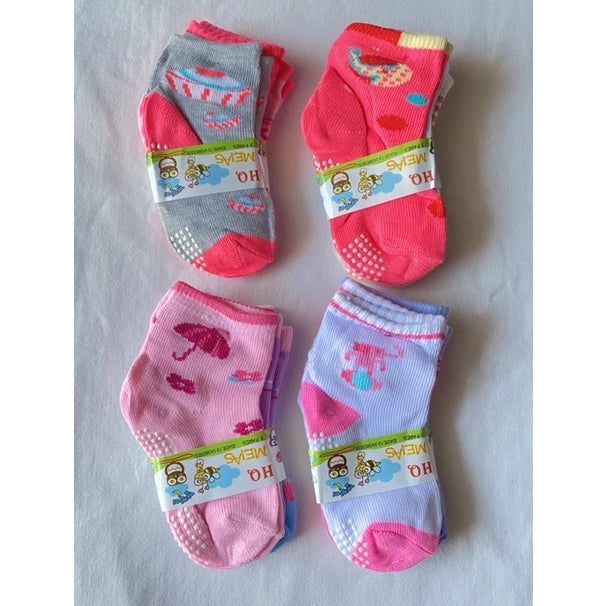 Kit Conforto e Estilo - kit 12 Pares Meia Bebê Feminina