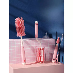 Kit Lave Fácil - kit 4un Escova de lava mamadeira