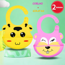 Babador Impermeável Comfort - Kit Babador De Silicone Bebê Impermeável