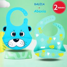 Babador Impermeável Comfort - Kit Babador De Silicone Bebê Impermeável