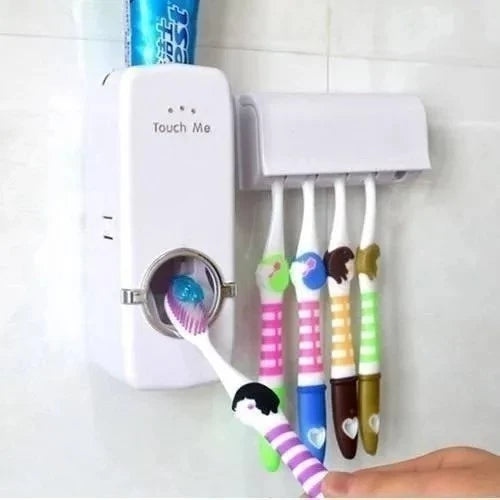 Sorriso+Feliz - Aplicador Creme Dental Automatico e para Suporte Escovas